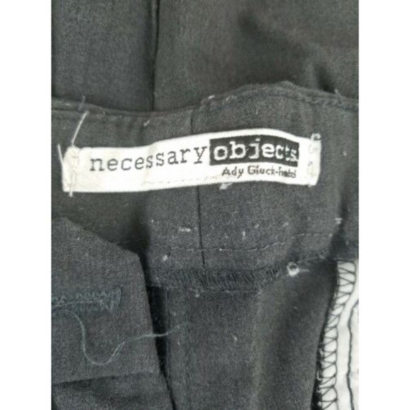 Womens Necessary Objects Gray Dress Pants Wide Leg 2Faux Pockets 10/M Flat Front - Picture 7 of 9